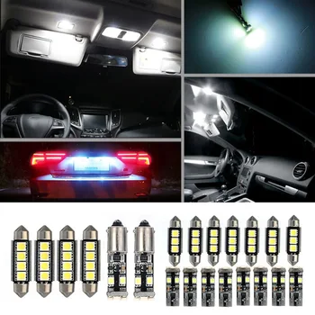 

21 Pcs Car LED Interior Light White Auto Dome Map Reading Light License Plate Light Bulbs Kit for BMW E46 Sedan M3 1999-2005