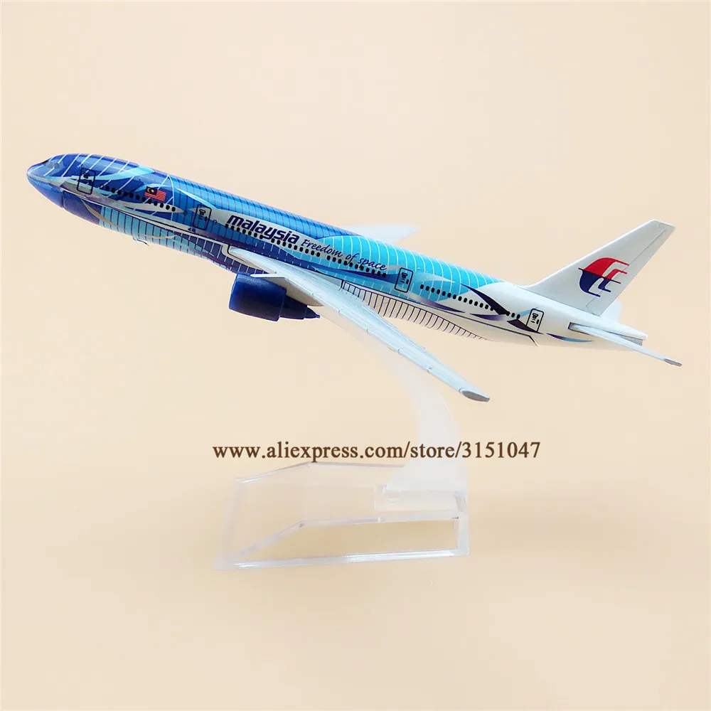 16 см металлическая воздушная Малайзия свободное пространство авиалиний Boeing 777 B777 Воздушный самолет модель самолета Модель детского подарка