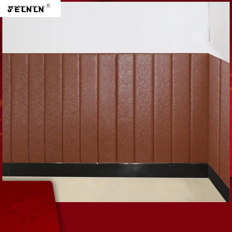 Mahogany color 3d children anti-collision thickening tatami bed soft wall living room background back moisture stickers | Дом и сад