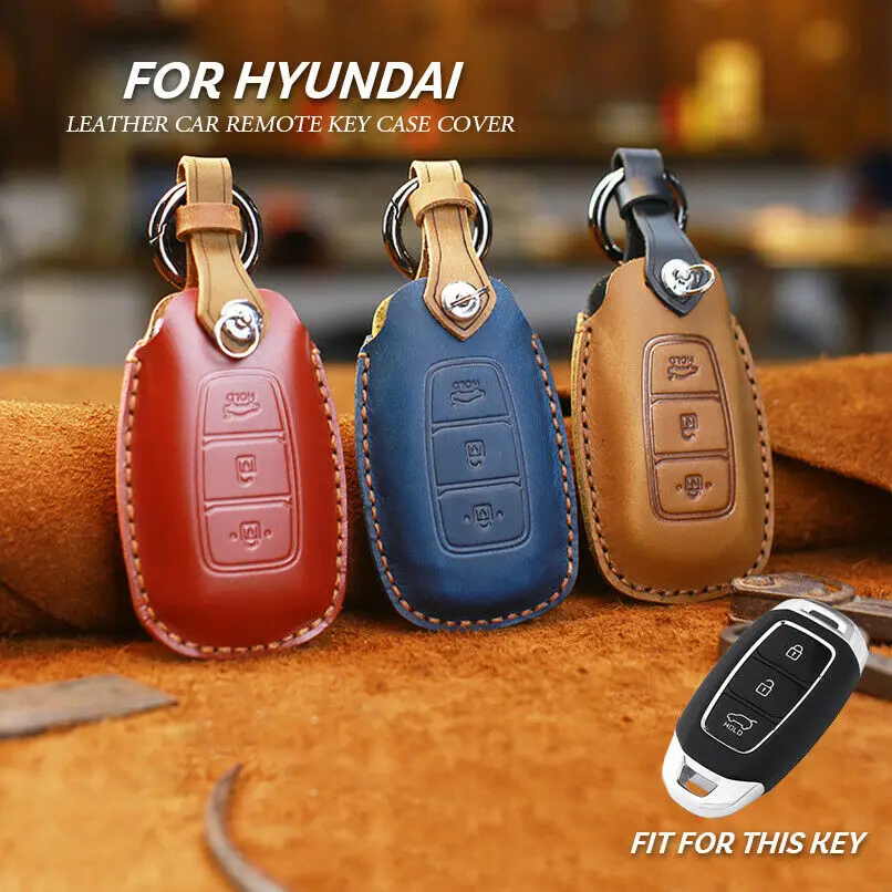 Einfaches Auto Smart Fernbedienung Schlüssel Hülle Tasche Halter Keychain/Leder 