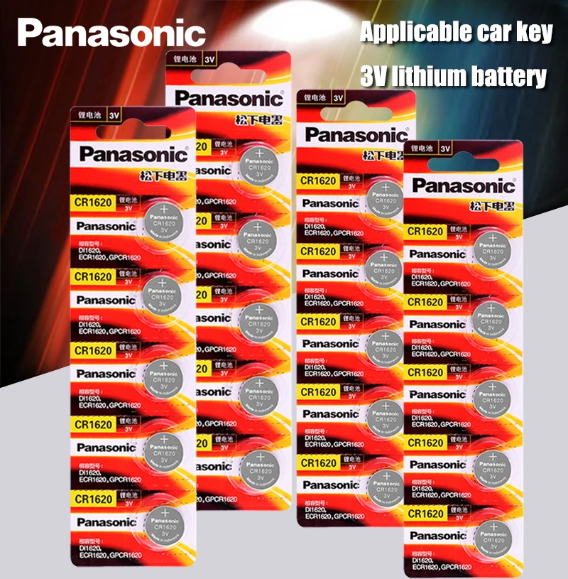 Батарейки Panasonic 20 шт./лот cr1620 литиевая батарея 3 в пульт дистанционного управления