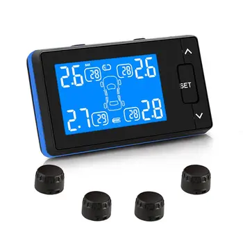 

Car Smart Tire Pressure Monitoring System Cigarette Lighter Plug with Blue Display Screen