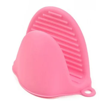 Pink PCute Противоскользящие силиконовые термостойкие перчатки зажимы изоляция антипригарная Кастрюля держатель Bowel зажим для приготовления выпечки Прихватки PGM - Цвет: Pink