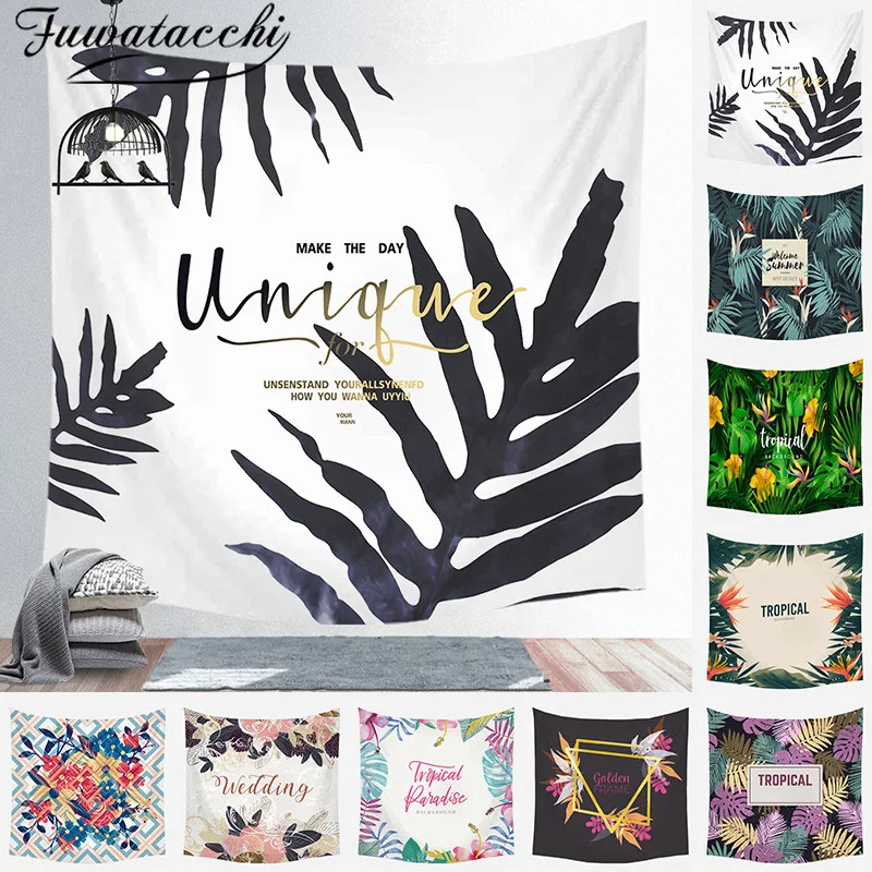 

Fuwatacchi Colorful Wall Hanging Tapestry Polyester Blanket Camping Tent Travel Mattress Sleeping Pad Hippie Home Decoration