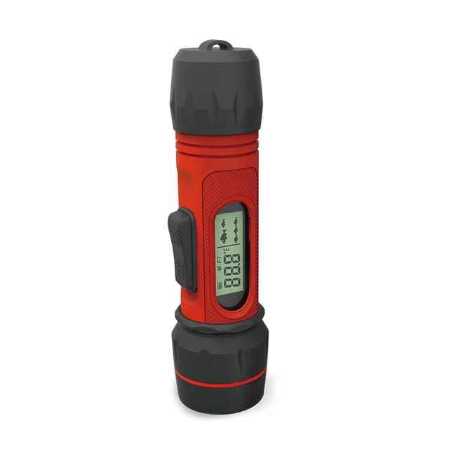Портативный гидролокатор, беспроводной цифровой эхолот с ручкой, водонепроницаемый гидролокатор, сенсор 0,8-90 м, глубина, для подледной рыбалки, эхолот - Цвет: Red