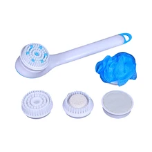 Вращающийся спа многофункциональный с длинной ручкой потертости сзади Ванна скруббер Водонепроницаемый Электрический Массажная щетка для ванны