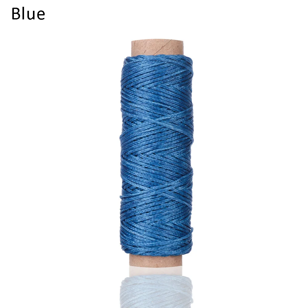 dark blue 30/100 м 1 рулон прочная вощеная нить Хлопковый Шнур струнный ремешок ручная строчка нить кожаный материал аксессуары инструмент для рукоделия - Цвет: dark blue
