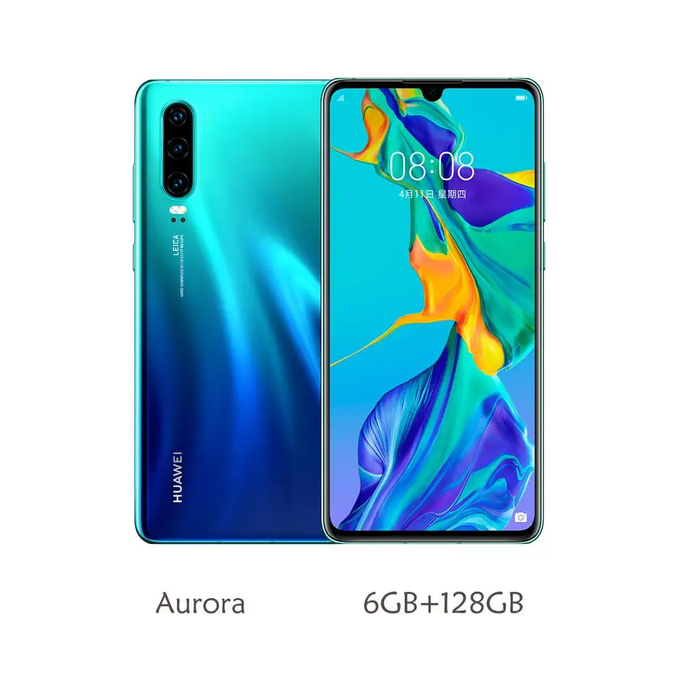 Оригинальный смартфон Huawei P30 6 ГБ 8 128 Kirin 980 четырехъядерная камера с цифровым