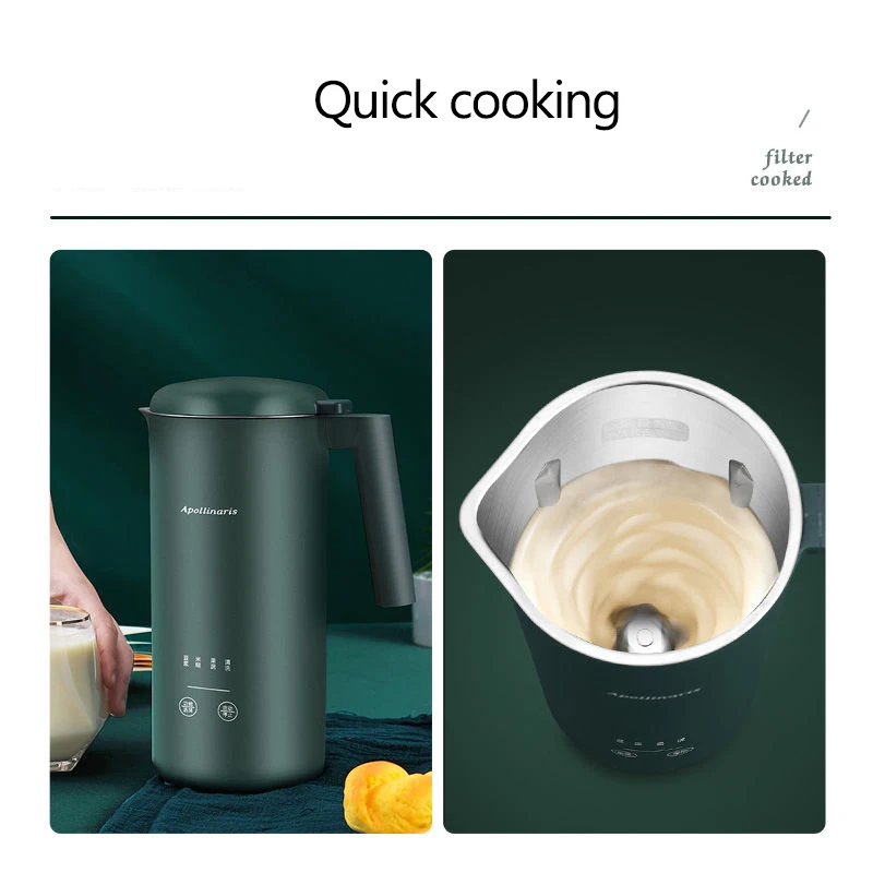 350ml Soymilk Maker Machine Electric Juicer Blender Heatable Soya-Bean Milk Rice Paste Maker Free-filter Automatic Clean 220V