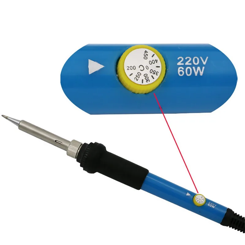 Электрический паяльник с регулируемой температурой 220 в 60 Вт штепсельная вилка