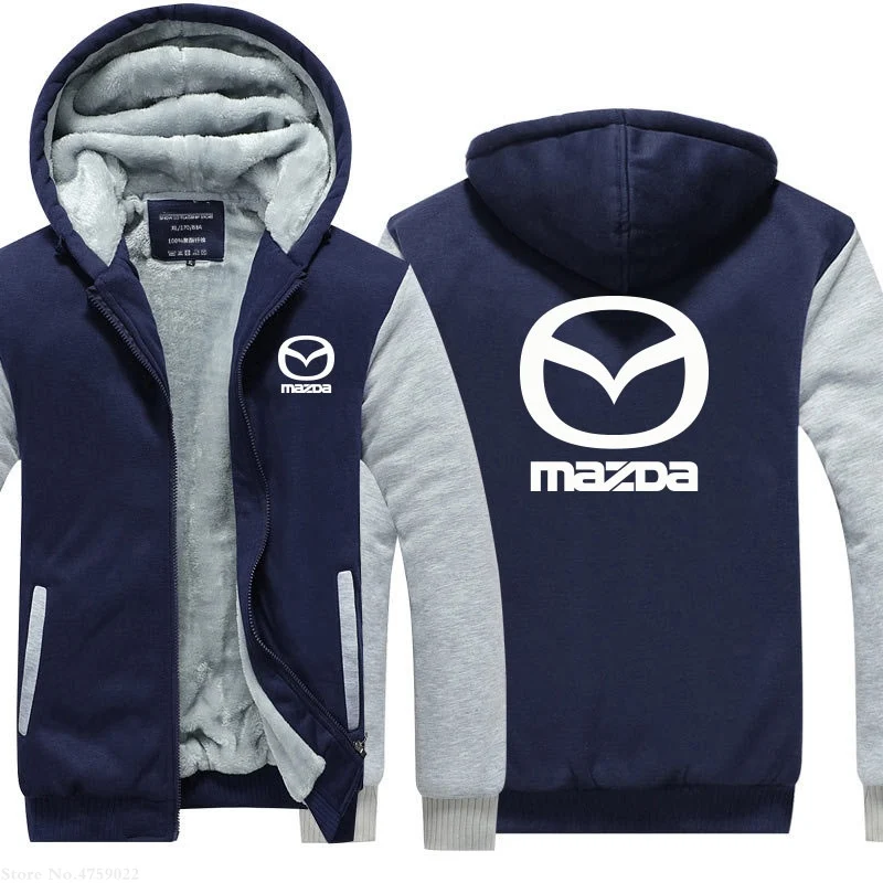 Мужские толстовки зимние мужские толстовки Mazda толстовки с капюшоном с длинным рукавом утепленное теплое пальто с капюшоном на молнии верхняя одежда куртки - Цвет: 3