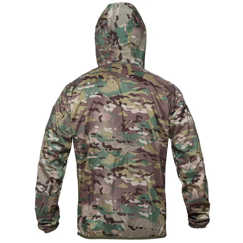 S. ARCHON летняя тактическая кожаная куртка мужская камуфляжная с капюшоном быстросохнущая кожаная куртка армейский Военный фонарь куртка мужская одежда