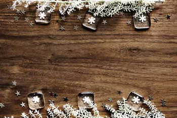 

Vinyl Custom Photography Backdrops Prop Flower Wood Planks Christmas day Theme Photo Studio Background DRS-42589