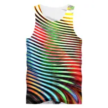 Модные летние 3D безрукавки для мужчин Красочные рябь жилет хип хоп рубашка без рукавов унисекс индивидуальный тренажерный зал фитнес одежда негабаритных 7XL