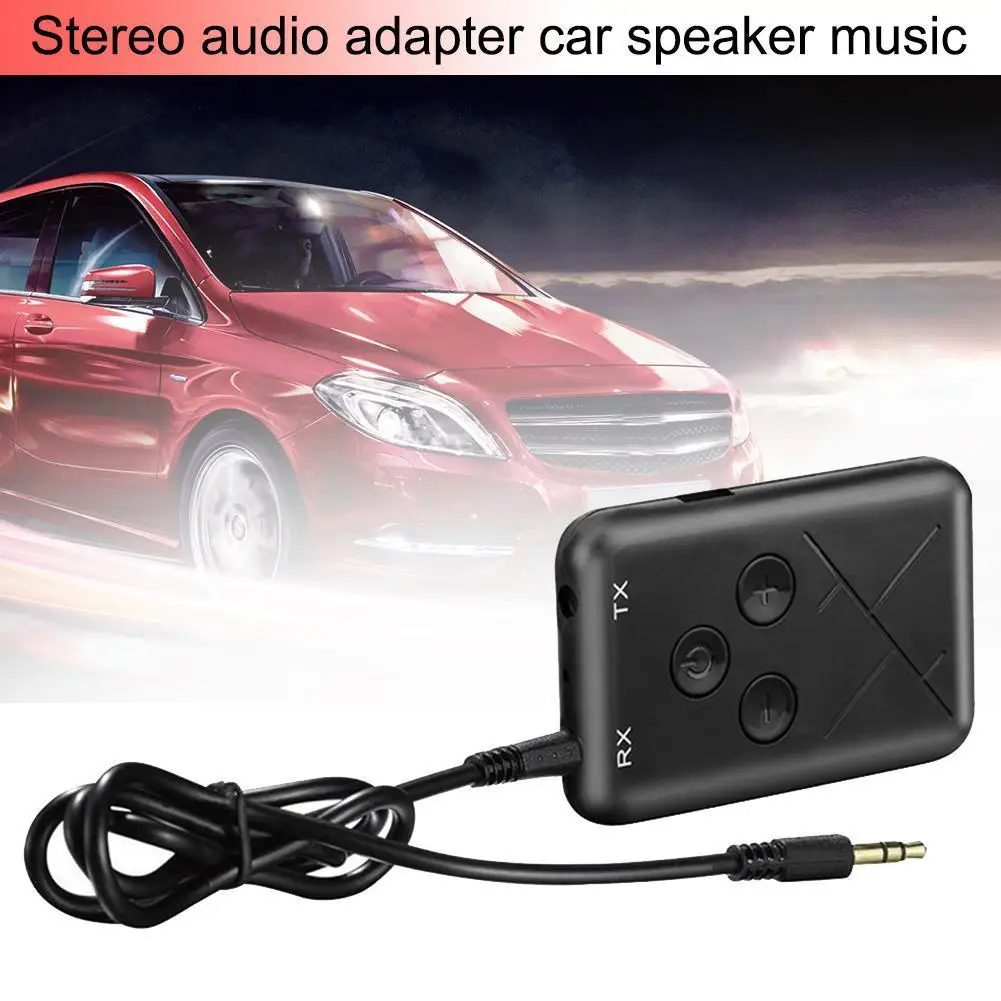 Автомобильный 2 в 1 беспроводной Bluetooth передатчик приемник адаптер стерео аудио Музыка адаптер Bluetooth 4,2 аудио кабель для автомобиля говорить