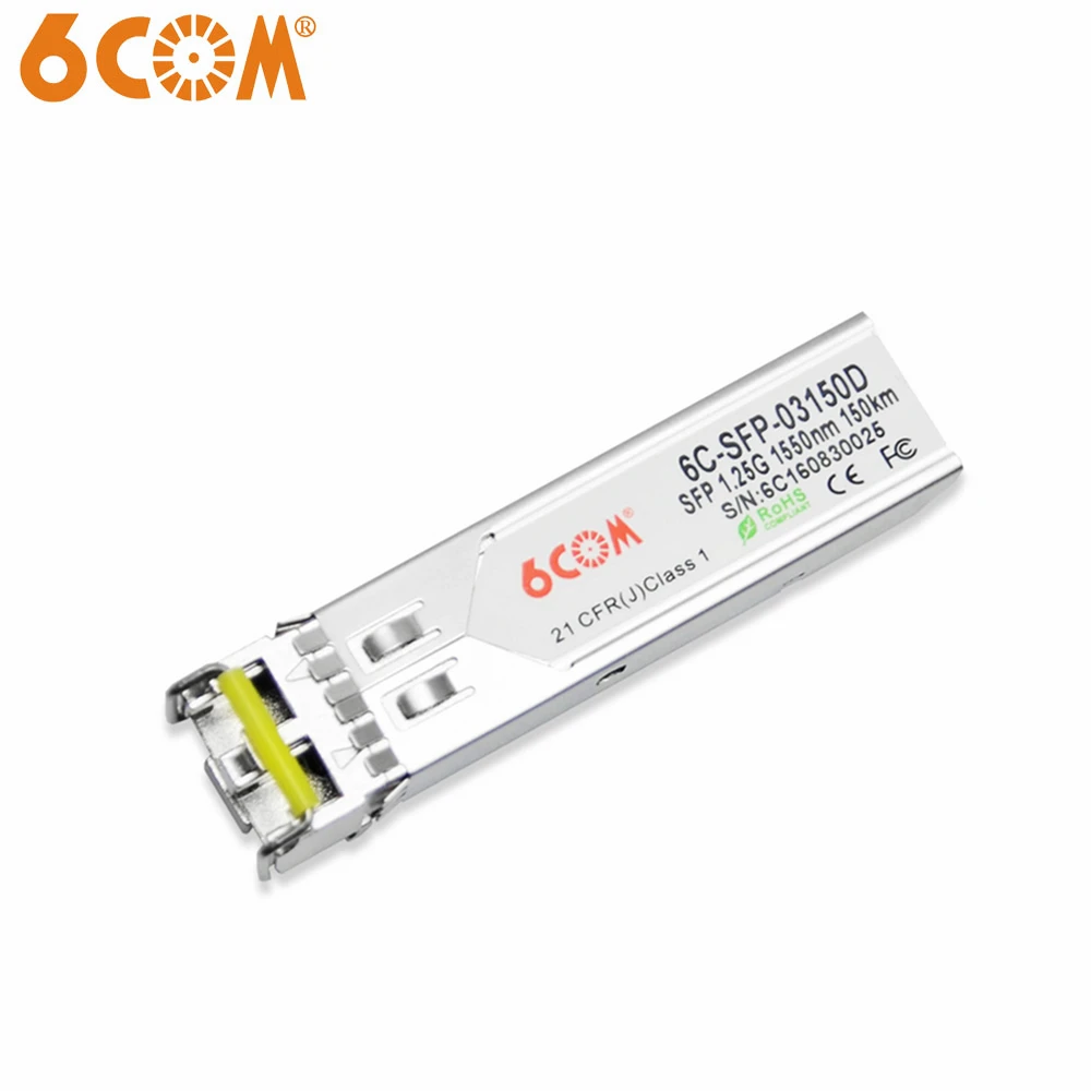 

6COM GE-150 SFP Transceiver, 1.25Gb/s SMF 1550nm 150km