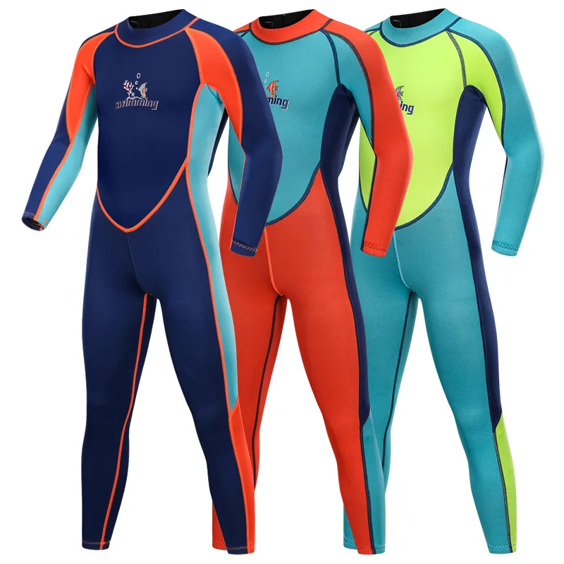 

2019 Sbart New Style Children Sun-resistant Long Sleeve Snorkeling Suit Girls BOY'S Siamese Swimsuit Swimwear Diving Suit