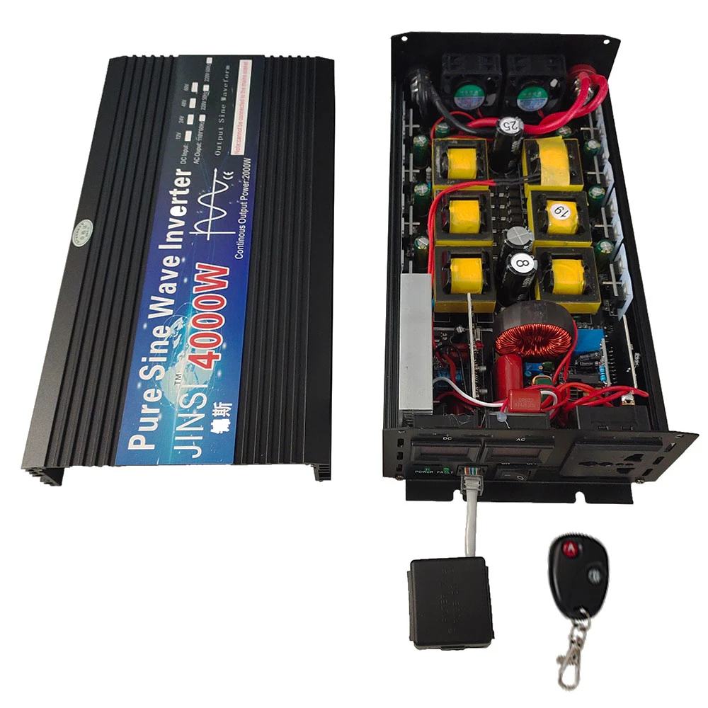 Pure Sine Wave Inverter 12v 24v 48v 60v 220v 3000w 4000w Voltage Solar Power Inverter 12v 220v Converter With Remote Control Diy Inverters Converters Aliexpress