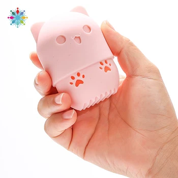 

Beauty Powder Puff Blender Holder Sponge Makeup Egg Case Portable Soft Silicone Cosmetic Blender Sponge Box