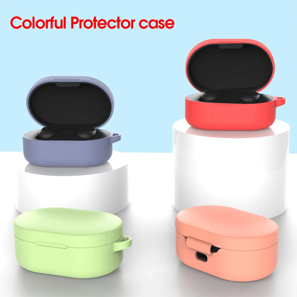 3 в 1 чехол Защитная чехлы на редми airdots чехол Redmi airdots силиконовый чехол карабин Беспроводные наушники чехол для Redmi Mi airdots спортивной камеры Xiaomi Redmi AirDots чехол