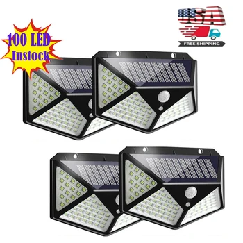 

Instock 100 LED Solar Light Outdoor Solar Lamp Powered Sunlight Waterproof IP44 Motion Sensor Street Light For Garden Decoration