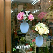 Сделай Сам волшебный, резиновый силиконовый липкий цветок настенная ваза контейнер бутылка силиконовая липкая настенная ваза цветы растения ваза