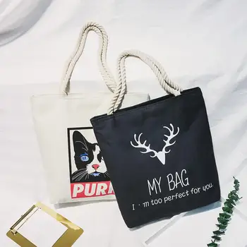 

Women Canvas Handbags Casual Printing Large Capacity Shopping Handbags Simple Top-handle Bags for Travel and Vacation