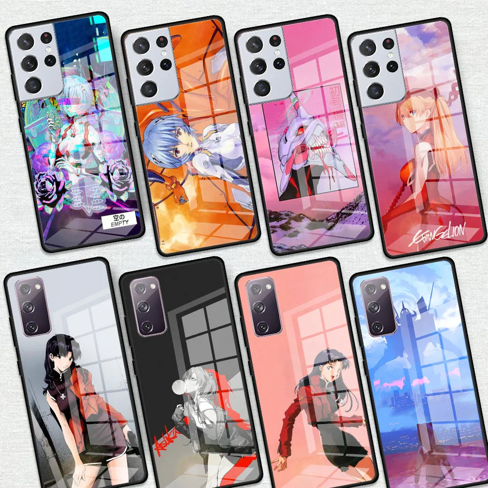 Genesis EvangelionAnime Tempered Glass Phone Case For Samsung Galaxy S21 Ultra S20 FE 5G S10 Plus S9 S8 S10e Lite Cover Fundas | Мобильные