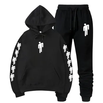 

2020 New Tracksuit Sweatshirt Suit Billie Eilish Print menwomen Sweatshirt+pants Sport Suit Casual Hot Hoodies Kpop Sportswear