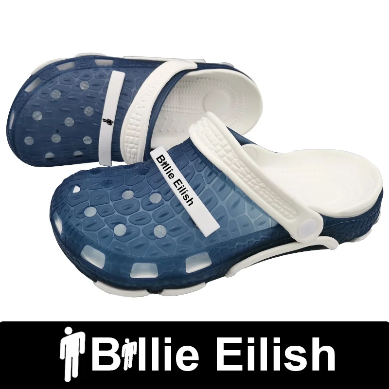 Billie Eilish/мужские сандалии обувь с перфорацией резиновые сабо на кроке для мужчин