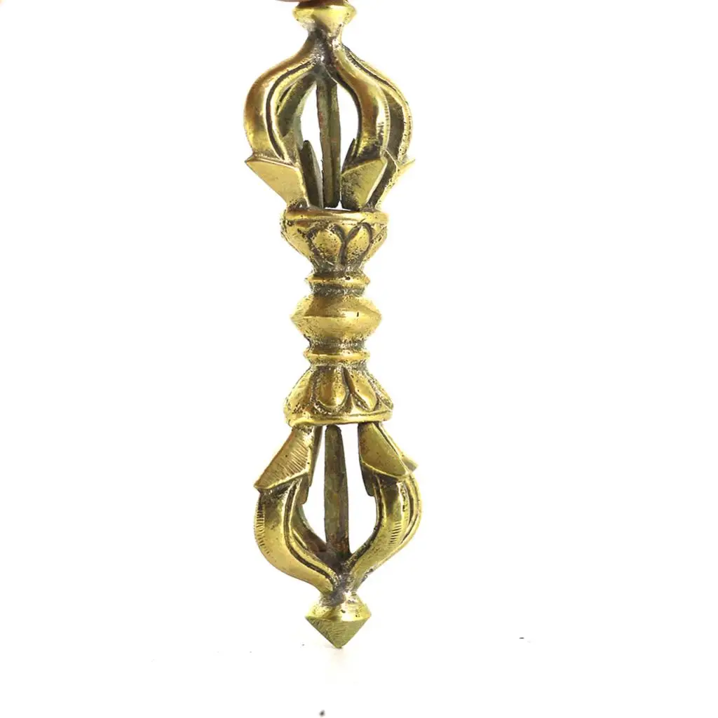 Tibetan Buddhism Copper 9 x5cm Five Shares Dorje Vajra Pestle Home Ornament