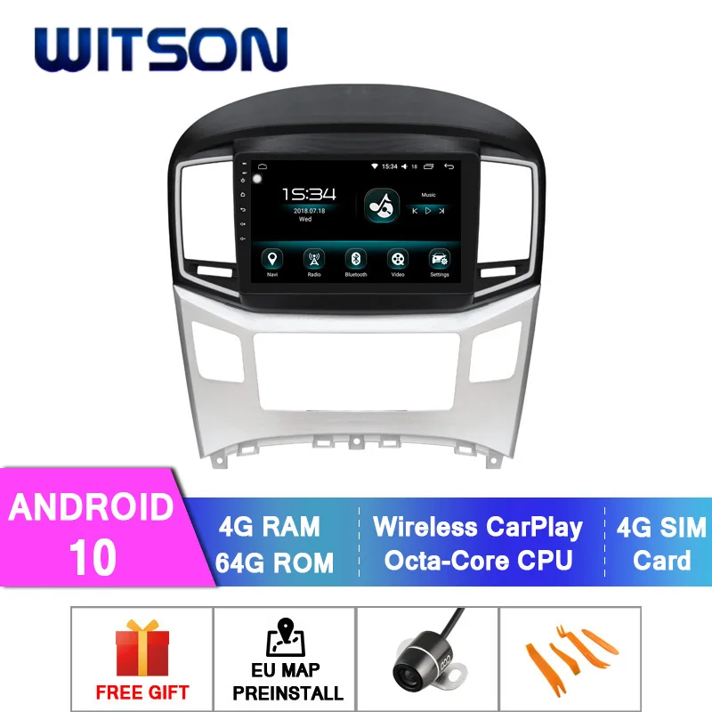 Автомобильный DVD-плеер WITSON Android 10 0 4 + 64 ГБ 9 дюймов GPS для HYUNDAI H1 2016 автомобильный