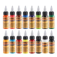 Профессиональный набор чернил для вечной татуировки 16 шт., Перманентный макияж, художественная краска 30 мл/бутылка, косметическая краска для татуировки, бровей, подводки для глаз, губ