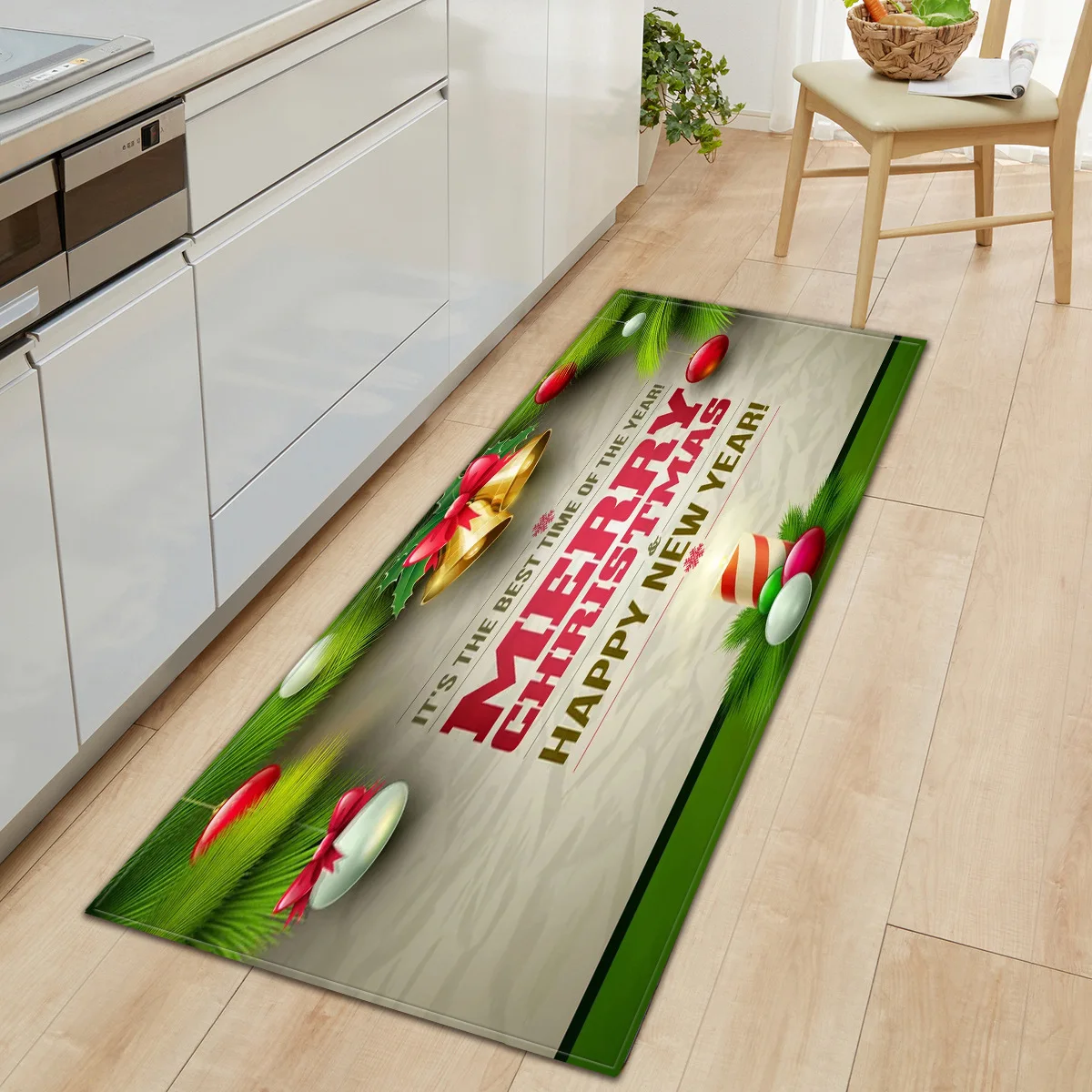 Год Счастливого Рождества кухня диван ковер спальня противоскользящие длинные коврики красный Doomat 3D ванная комната коврики Обувной Ящик одеяло