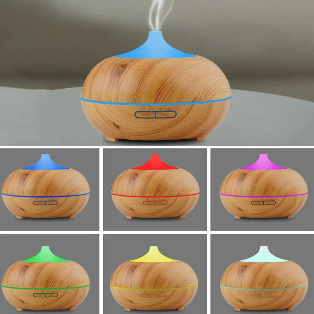 

HOT SALES!!! New Arrival Wooden Grain Ultrasonic Aromatherapy Humidifier Fine Mist 300ml Air Freshener Wholesale Dropshipping