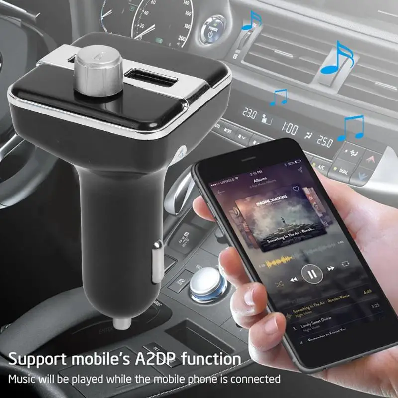 X9 автомобильный bluetooth-адаптер автомобильный комплект беспроводной Bluetooth Hands-free fm-передатчик двойное USB зарядное устройство USB Bluetooth музыкальный приемник