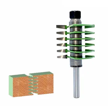 

8mm Shank Tenon Milling Cutter 2 Teeth Woodworking Router Bit Adjustable Finger Joint Router Bit For DIY Woodworking Drilling