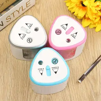 

Electric Pencil Sharpener Double Hole Portable Pencil Sharpener School Office Stationery Automatic Pencil Battery Operated