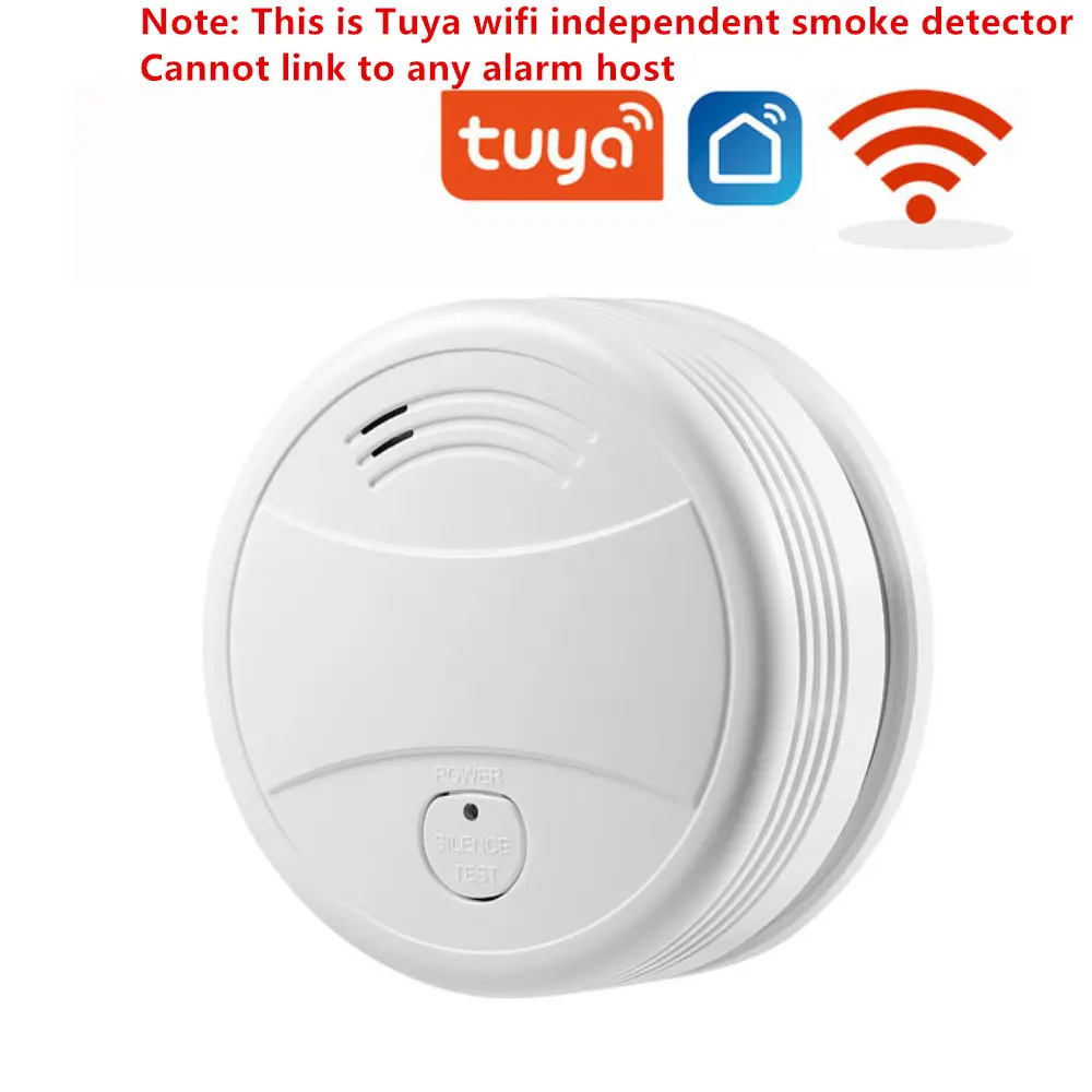 YobangSecurity-Detector de humo inalámbrico Tuya, Sensor de alarma, Sensor de fugas de humo Natural, con control por aplicación
