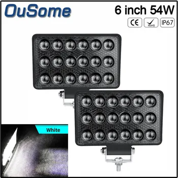 

6inch 54W Offroad Car 4WD Truck Tractor Boat Trailer 4x4 SUV ATV 24V 12V Spot Light Bar waterproof led working light flood light