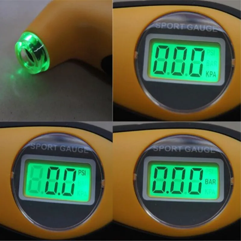 

0-100PSI LCD Digital Tire Tyre Air Pressure Gauge Tester Tool For Auto Car Motorcycle PSI, KPA, BAR