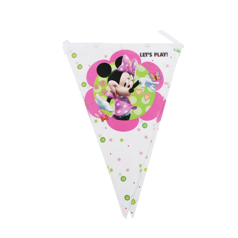 71pcs/set Disney Minnie Mouse Disposable Tableware Set Kids Birthday Gift Party Decoration Supplies Cup Plate Banner Tablecloth