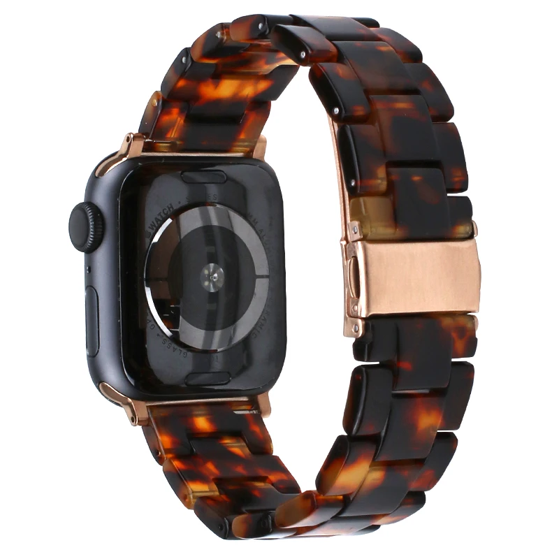 Ювелирный Браслет из полимерного материала, черепаховый ремешок для Apple Watch, ремешок 38 мм, 40 мм, 42 мм, 44 мм для Apple iWatch, ремешок серии 2, 3, 4, 5