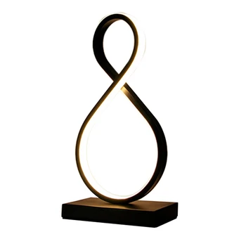 

Modern LED Desk Lamp Bedroom Reading Bed Head Eye Table Lamp with Remote Control and US Plug