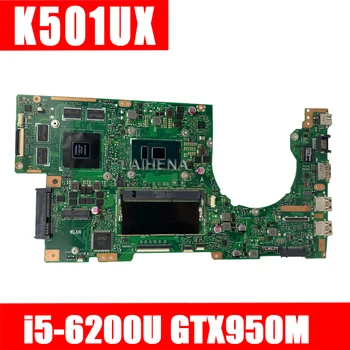 

K501UX For ASUS K501UX K501UB K501U laptop motherboard K501UX mainboard rev2.0 i5-6200U cpu with GTX 950M Graphics card