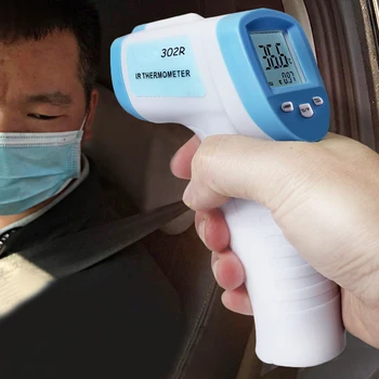 

Handheld Infrared Thermometer Temperature Meter LCD Non-contact Forehead 32-42.9 C Measuring HKS99