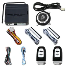 10 pcs Burglar Alarm Car Keyless Entry Engine Start Alarm System Push Button Remote Starter Stop Auto