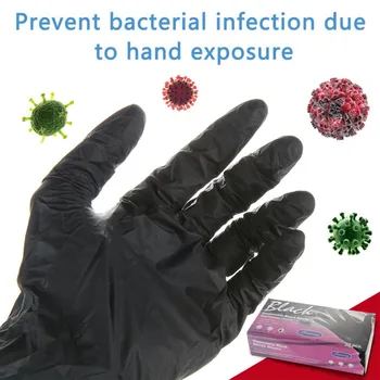 

100PC Rubber Comfortable Disposable Mechanic Nitrile Gloves Exam Gloves Household Cleaning Products