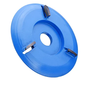 

90mm Round/Flat Carving Wood Grinder Disc Tea Tray Digging Knife Three-tooth Milling Cutter For 16mm Aparture Angle Grinder