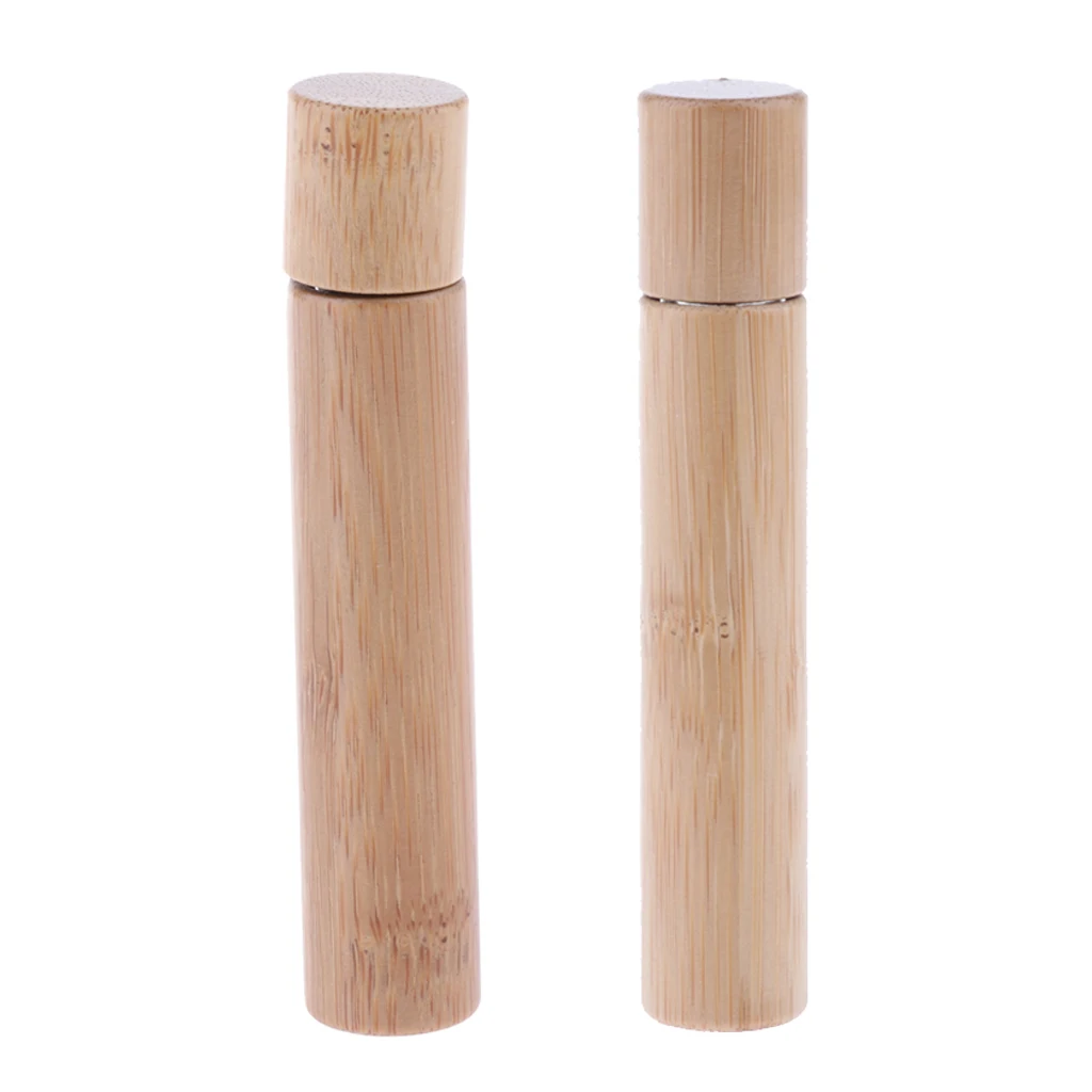 1Piece 10 ml /15ml Natural Bamboo Refillable Empty Essential Oils Makeup Roll-on Bottle Travel Sample Bottle 
